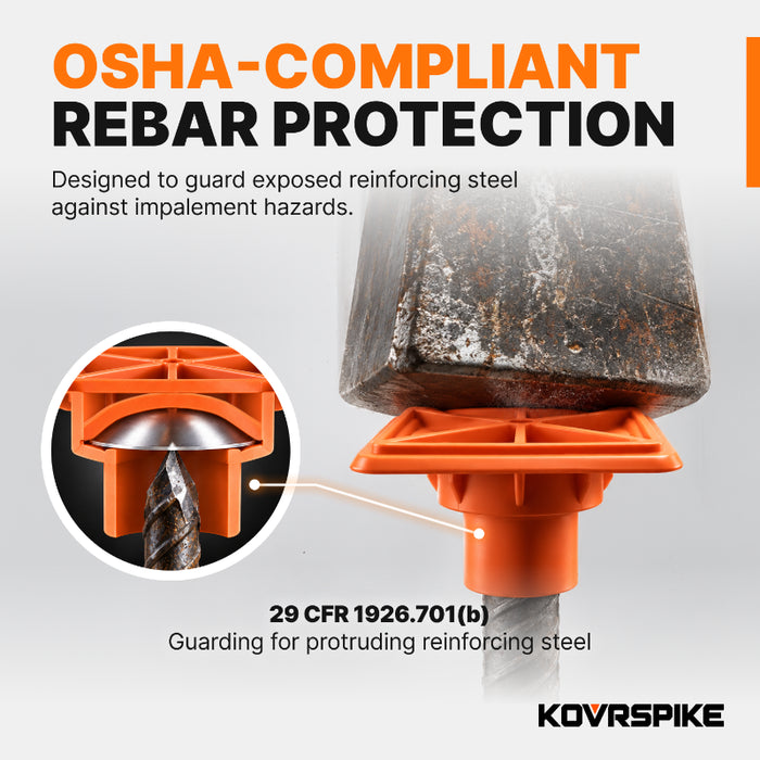 KOVRSPIKE Protective Safety Cap For Exposed Rebar