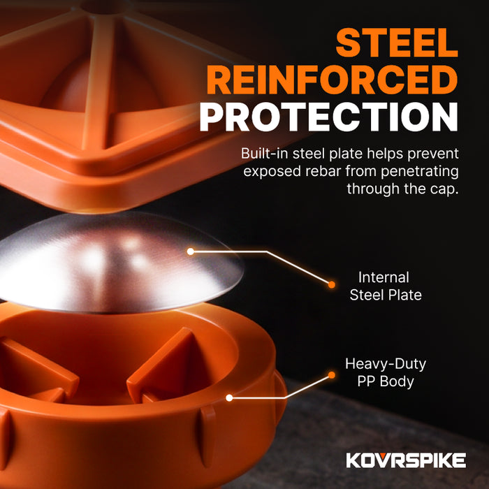 KOVRSPIKE Protective Safety Cap For Exposed Rebar