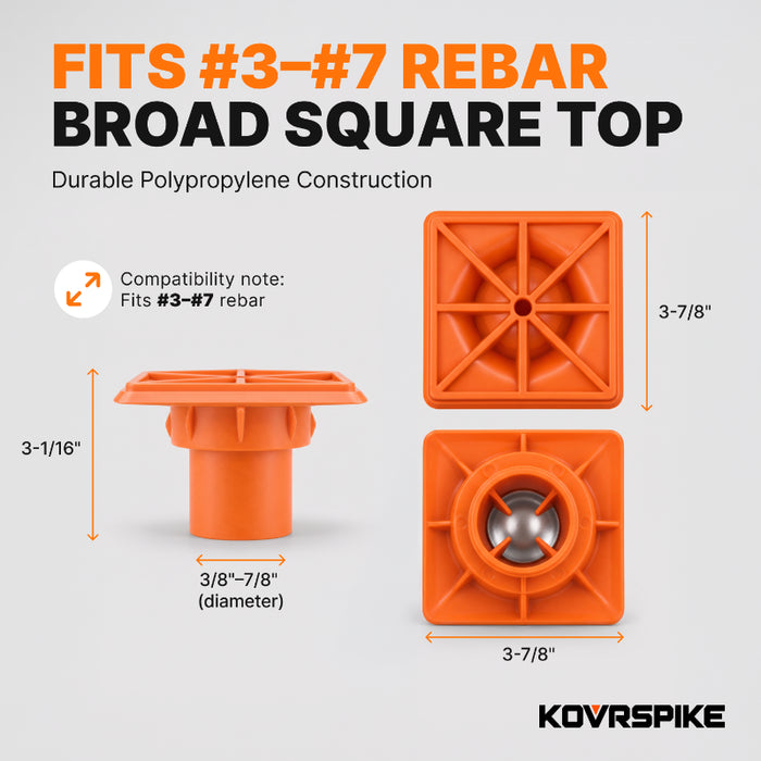 KOVRSPIKE Protective Safety Cap For Exposed Rebar