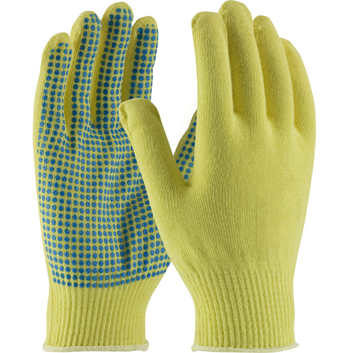 Kut Gard® Cut Resistant Gloves - ANSI Cut Level - A2 - PVC Dot Grip - Yellow - 08-K200PD