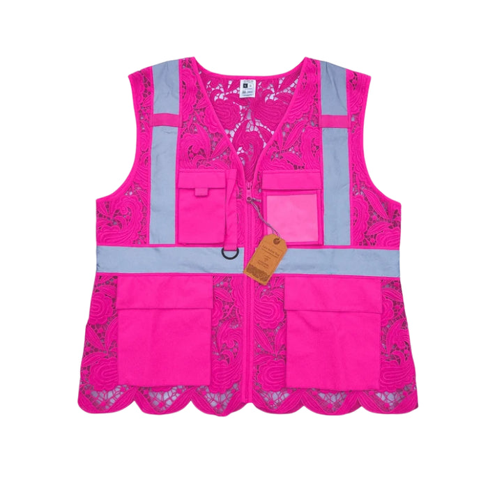 Lace Safety Vest® Women's Class 2 Four Pockets Zipper Vest - VEST002