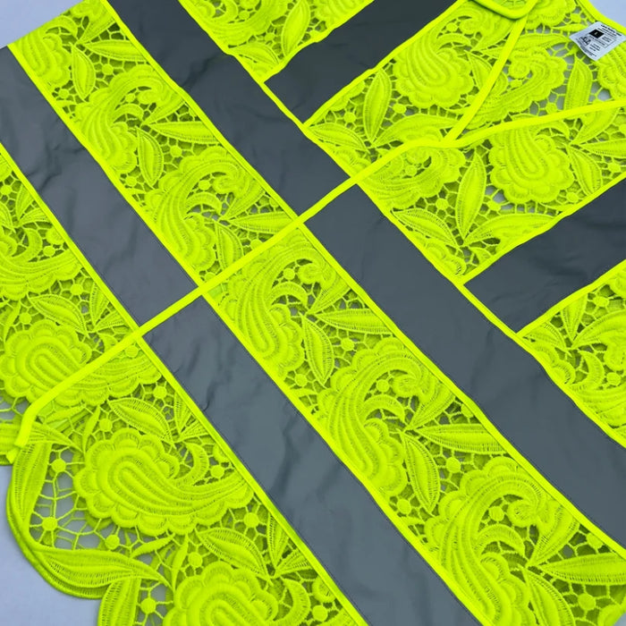Lace Safety Vest® Women's Class 2 No Pockets Velcro Vest with 5 Point Breakaway - Yellow - VEST002