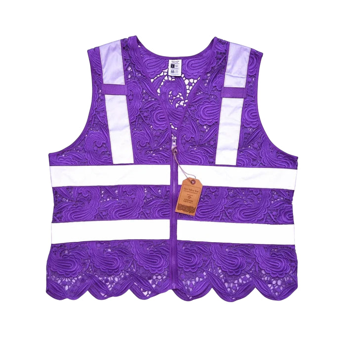 Lace Safety Vest® Women's Class 2 No Pockets Zippper Vest - VEST002
