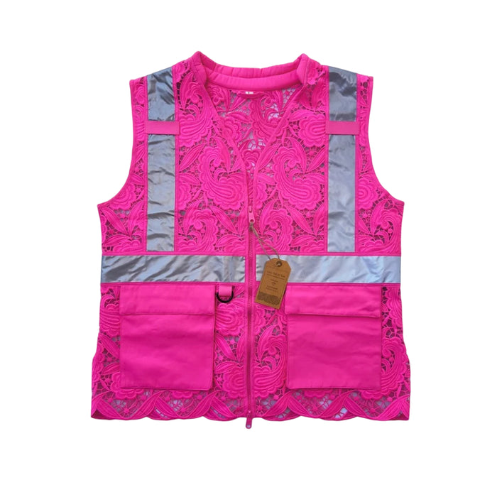 Lace Safety Vest® Women's Class 2 Two Pockets Zippper Vest - VEST002
