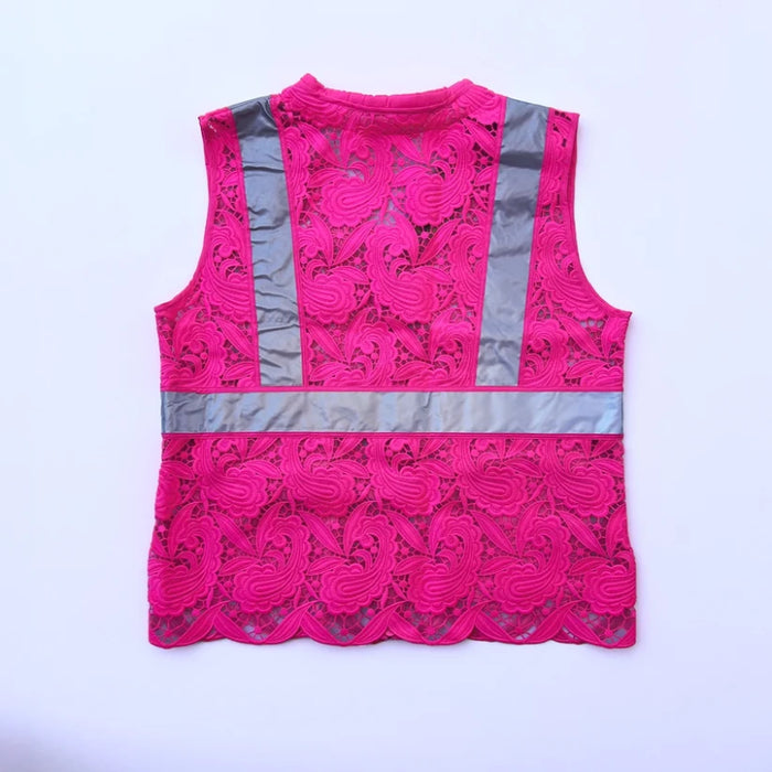 Lace Safety Vest® Women's Class 2 Two Pockets Zippper Vest - VEST002