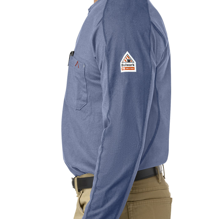 Bulwark® FR Men's Lightweight Flex Knit Henley CAT 2 - STL2