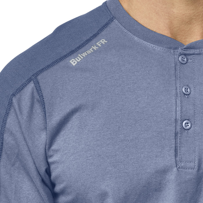 Bulwark® FR Men's Lightweight Flex Knit Henley CAT 2 - STL2