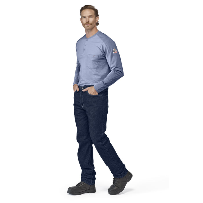 Bulwark® FR Men's Lightweight Flex Knit Henley CAT 2 - STL2