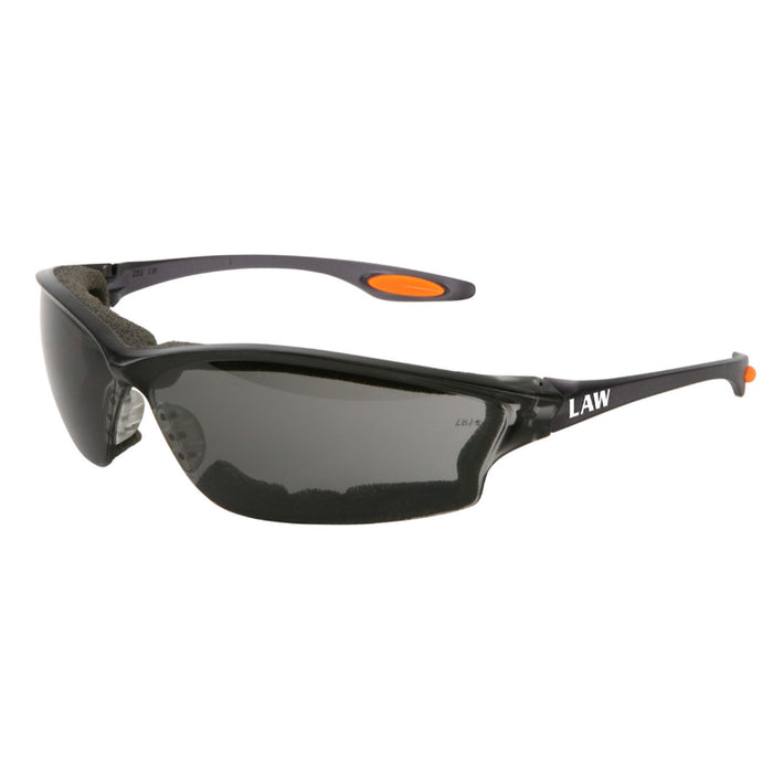 MCR Safety Law LW3 Safety Glasses - Smoke Foam Lined Frame - LW312AF