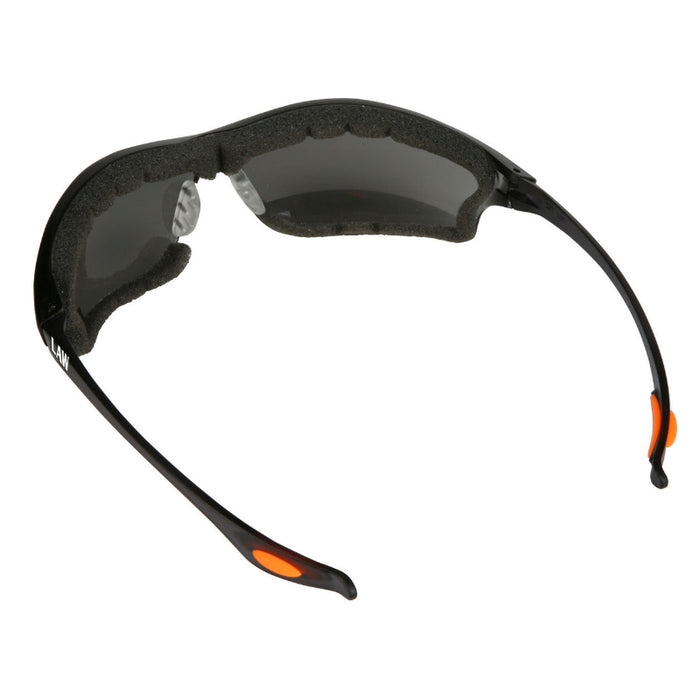 MCR Safety Law LW3 Safety Glasses - Smoke Foam Lined Frame - LW312AF