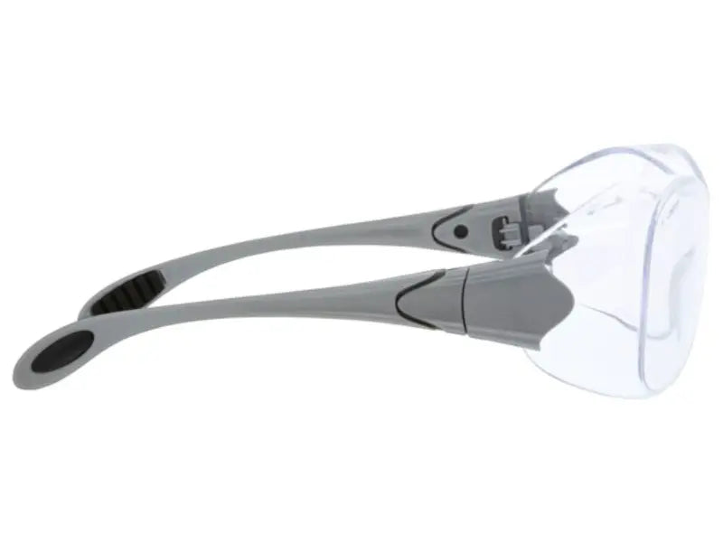 MCR Safety Law OTG Safety Glasses - Silver Temples - Clear Anti-Fog Lens - OG110AF