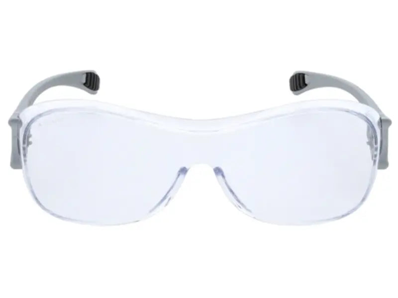 MCR Safety Law OTG Safety Glasses - Silver Temples - Clear Anti-Fog Lens - OG110AF