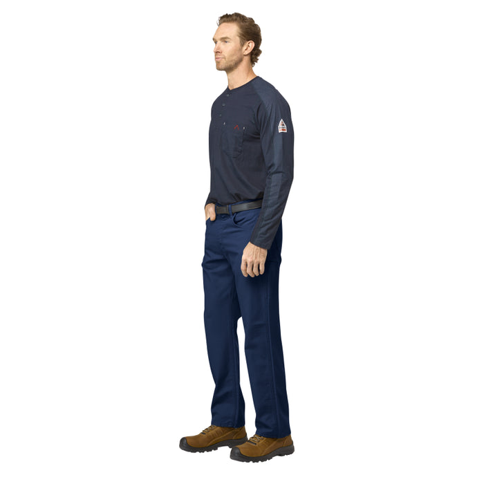 Bulwark® FR Men's Lightweight Flex Knit Henley CAT 2 - STL2