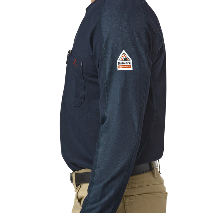 Bulwark® FR Men's Lightweight Flex Knit Henley CAT 2 - STL2