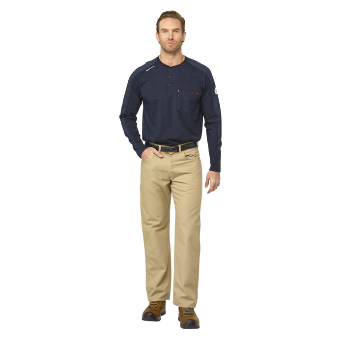 Bulwark® FR Men's Lightweight Flex Knit Henley CAT 2 - STL2