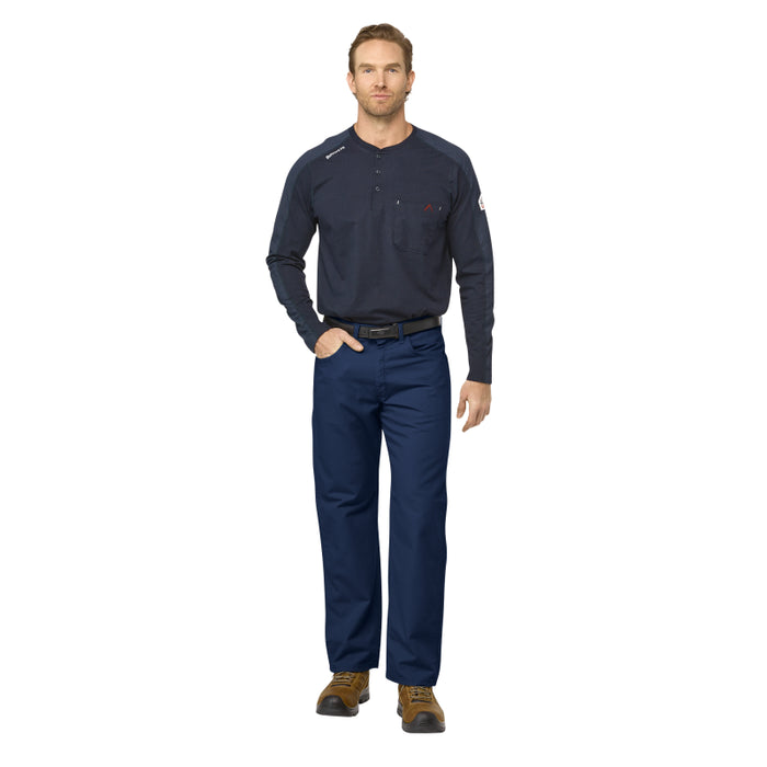 Bulwark® FR Men's Lightweight Flex Knit Henley CAT 2 - STL2