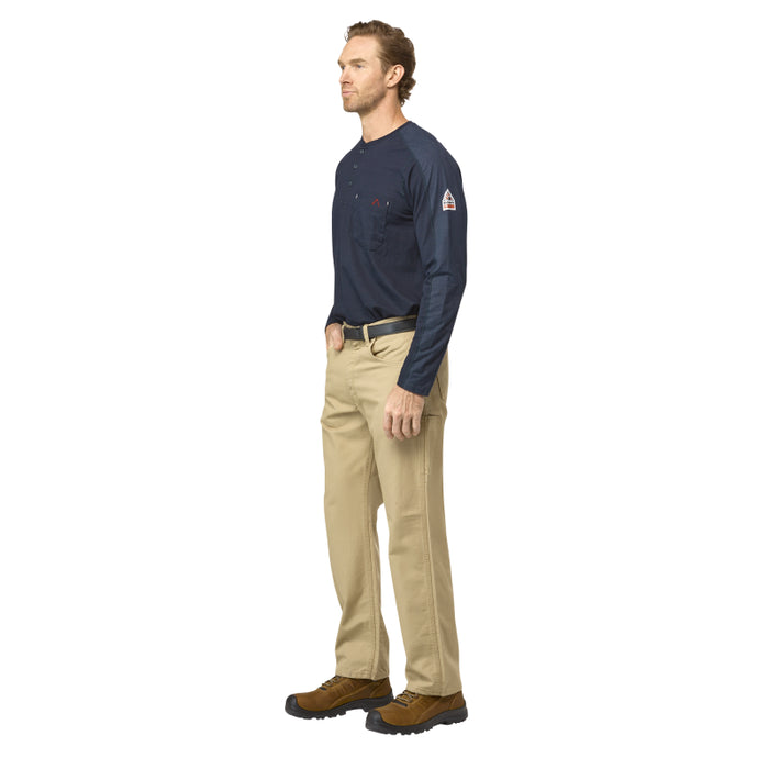 Bulwark® FR Men's Lightweight Flex Knit Henley CAT 2 - STL2