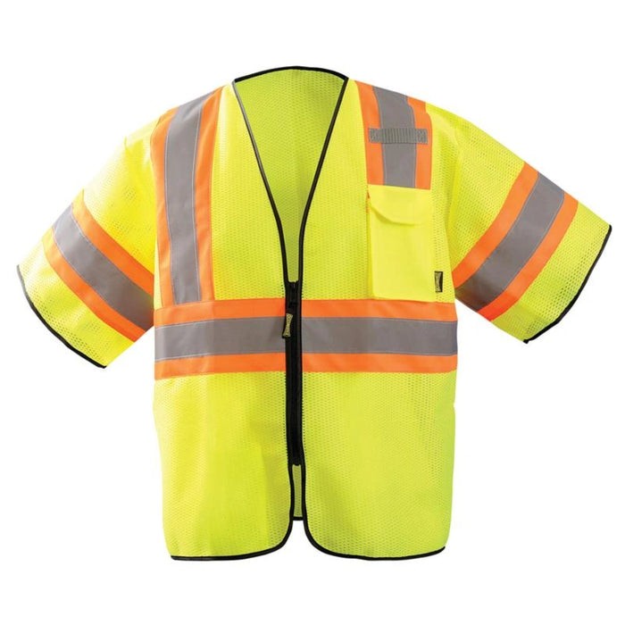 OccuNomix Hi Vis Two Tone Mesh Sleeved Safety Vest - ANSI Class 3 - ECO-GCZ32T