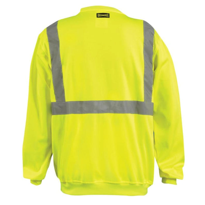 OccuNomix Long Sleeve Classic Lightweight Crew Safety Shirt - Yellow - Type R Class 2 - LUX-SWTL