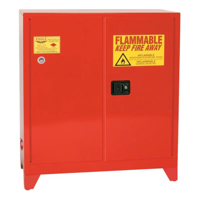Safety Storage Cabinet 40 Gallon - Paint & Ink - 2 Manual Doors - 3 Sh ...