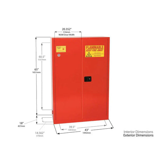 red-60-gallon-paint-ink-storage-safety-cabinet-2-manual-closing-doors-5-shelves-4-legs
