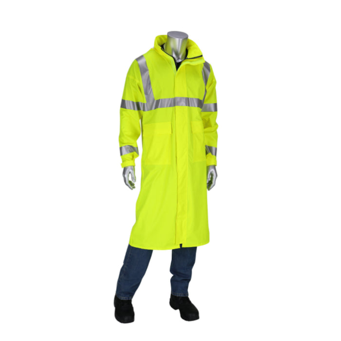 PIP® High Visibility AR/FR ANSI Type R Class 3 Raincoat-48" - Yellow - 355-2505AR