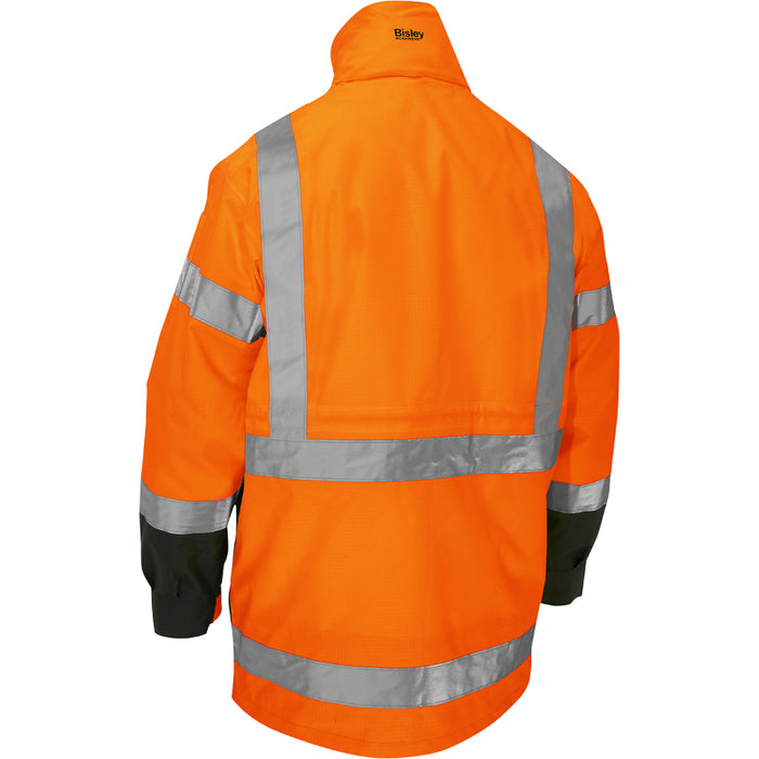 Bisley® Hi Vis 5-in-1 Class 3 Ripstop Jacket with Zip-Out Class 2 Inner Jacket - 333M6375H