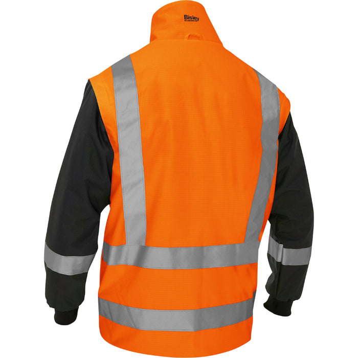 Bisley® Hi Vis 5-in-1 Class 3 Ripstop Jacket with Zip-Out Class 2 Inner Jacket - 333M6375H