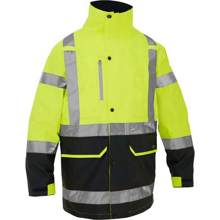 Bisley® Hi Vis 5-in-1 Class 3 Ripstop Jacket with Zip-Out Class 2 Inner Jacket - 333M6375H