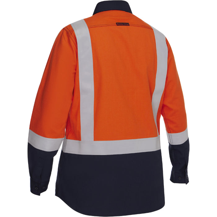 Bisley® Hi Vis FR  Women's Ripstop Long Sleeve Shirt - 385WFRHS