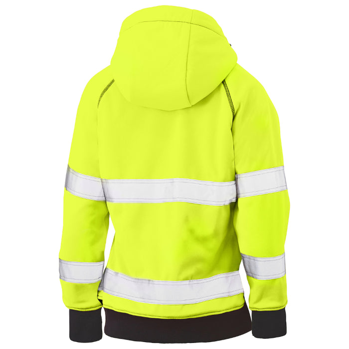 Bisley® Hi Vis Women's Contoured Full Zip Hooded Sweatshirt - ANSI Class 2 Type R - 323W6819T
