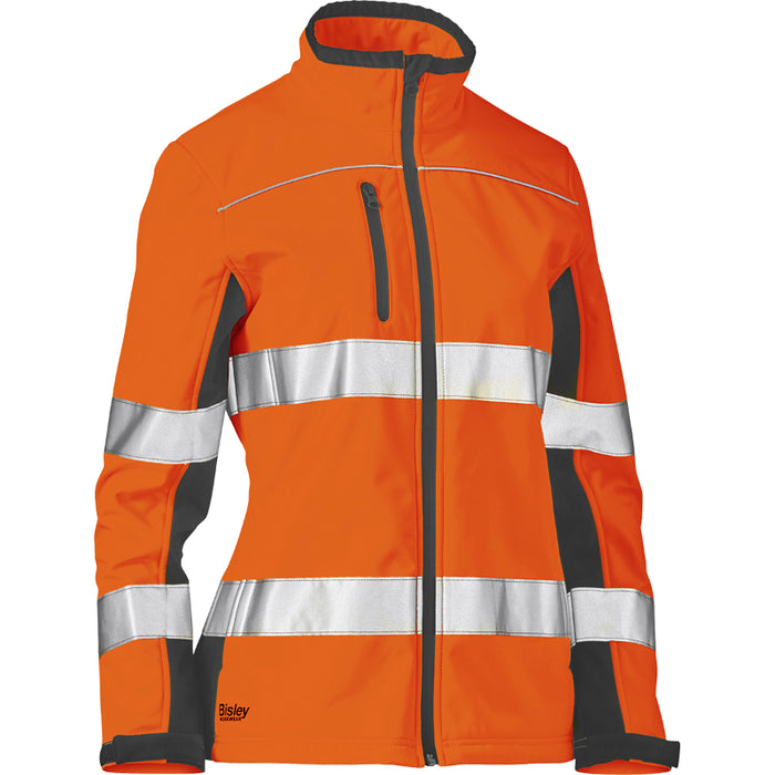 Bisley® Hi Vis Women's Contoured Softshell Jacket - ANSI Class 2 Type R - 333W6059T