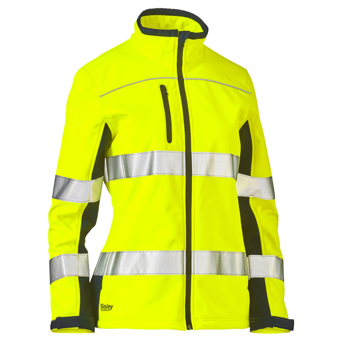 Bisley® Hi Vis Women's Contoured Softshell Jacket - ANSI Class 2 Type R - 333W6059T