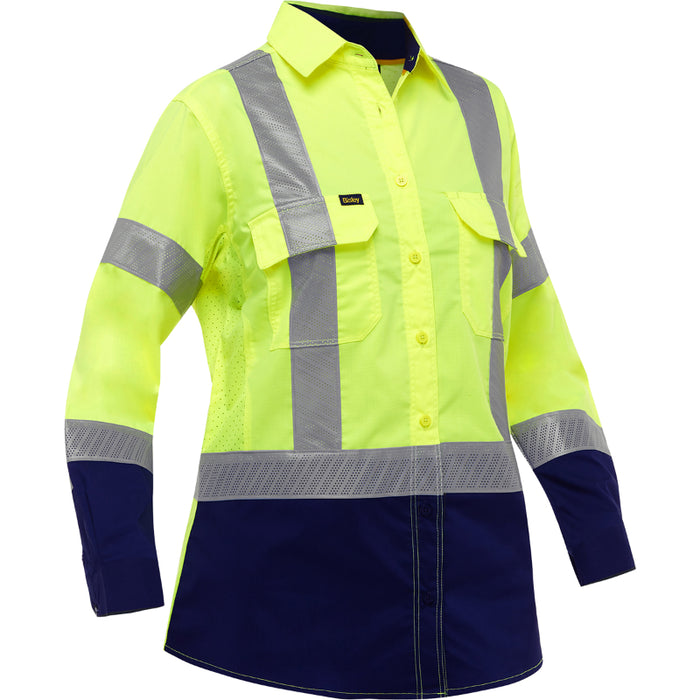 Bisley® Hi Vis Women's Long Sleeve Shirt with X-Airflow™ - ANSI Class 2 Type R - 313W6491H