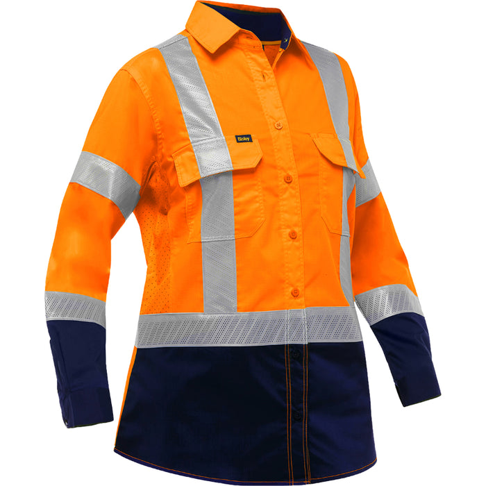 Bisley® Hi Vis Women's Long Sleeve Shirt with X-Airflow™ - ANSI Class 2 Type R - 313W6491H