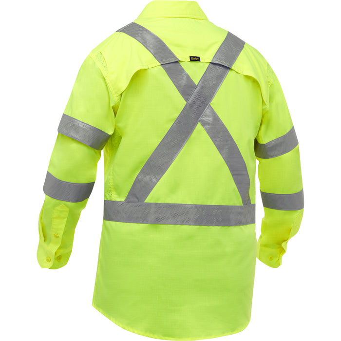 Bisley® Hi Vis X-Back Airflow™ Long Sleeve Shirt - ANSI Class 3 Type R - 313M6490X