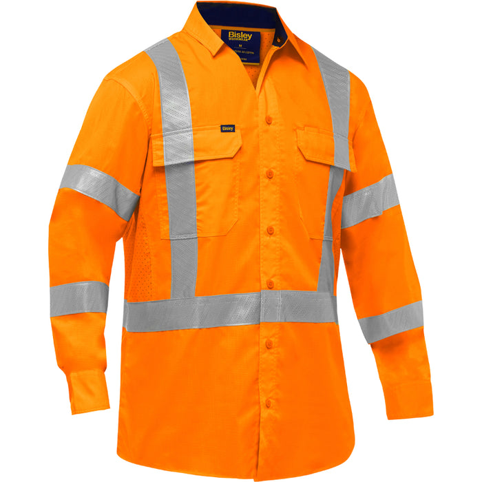Bisley® Hi Vis X-Back Airflow™ Long Sleeve Shirt - ANSI Class 3 Type R - 313M6490X