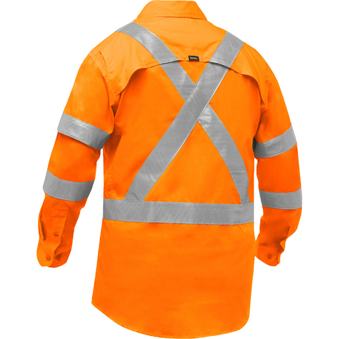 Bisley® Hi Vis X-Back Airflow™ Long Sleeve Shirt - ANSI Class 3 Type R - 313M6490X