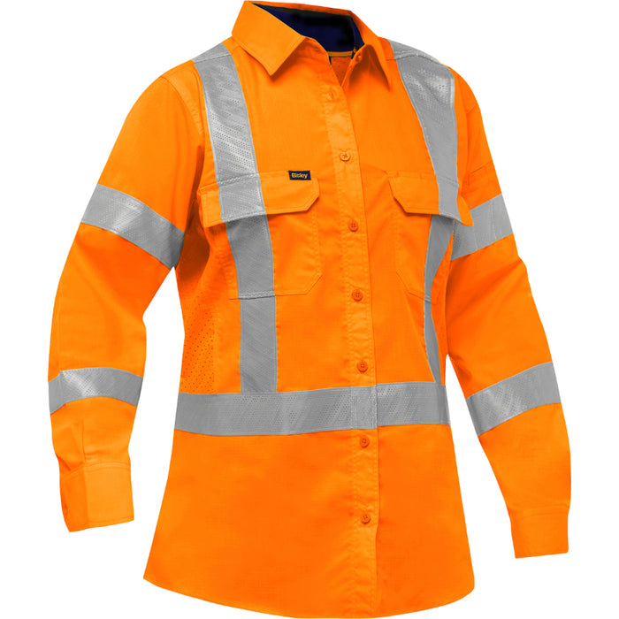 Bisley® Hi Vis X-Back Women's Long Sleeve Shirt - X-Airflow™ - ANSI Class 3 Type R - 313W6490X