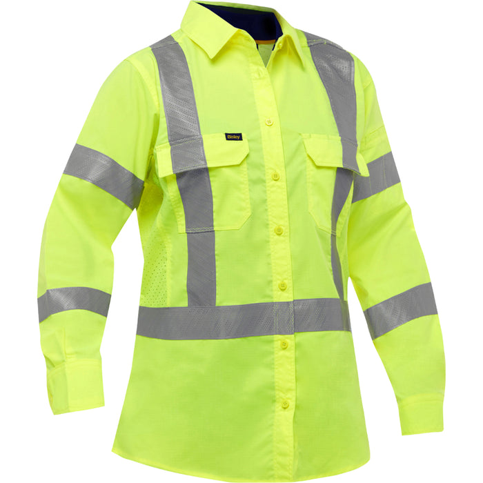 Bisley® Hi Vis X-Back Women's Long Sleeve Shirt - X-Airflow™ - ANSI Class 3 Type R - 313W6490X