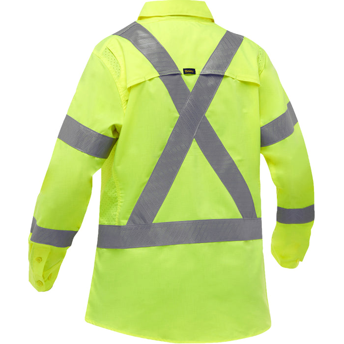 Bisley® Hi Vis X-Back Women's Long Sleeve Shirt - X-Airflow™ - ANSI Class 3 Type R - 313W6490X