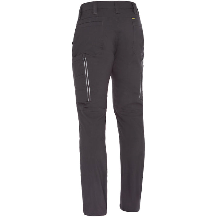 Dark gray pants with zippers on a white background