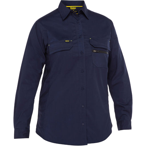 Bisley® Women's Long Sleeves Ripstop Work Shirt with X-Airflow™ Ventilation - 400W6490