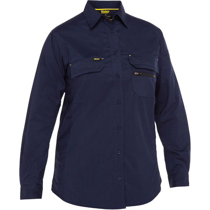 Bisley® Women's Long Sleeves Ripstop Work Shirt with X-Airflow™ Ventilation - 400W6490