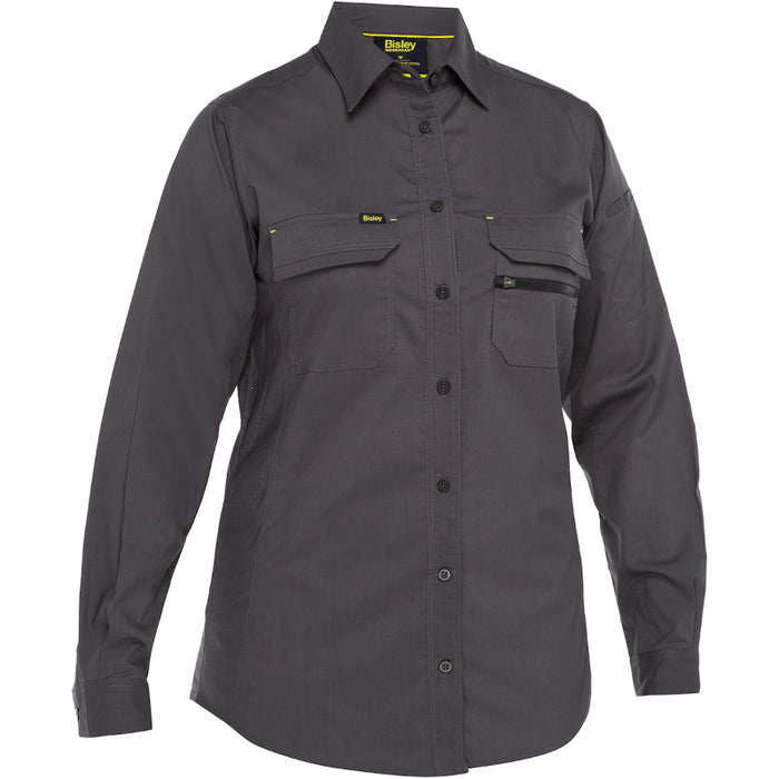 Bisley® Women's Long Sleeves Ripstop Work Shirt with X-Airflow™ Ventilation - 400W6490