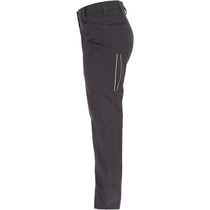 Black pants with zippers on a white background