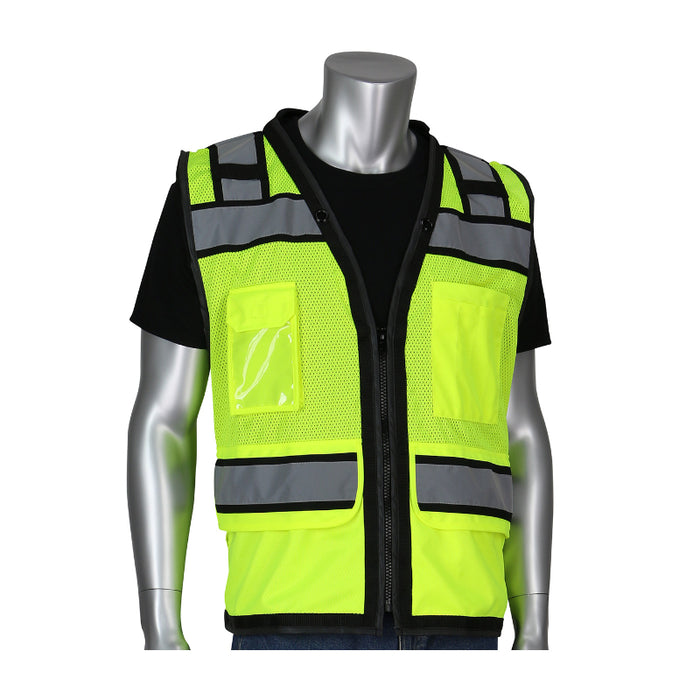 PIP® Hi Vis ANSI Type R Class 2 - Tech-Ready Mesh Surveyors Vest with "D" Ring Access - 302-0800D