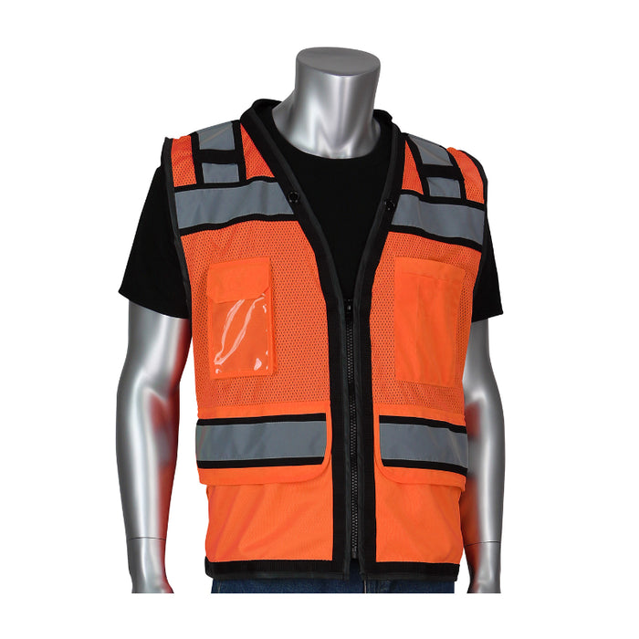PIP® Hi Vis ANSI Type R Class 2 - Tech-Ready Mesh Surveyors Vest with "D" Ring Access - 302-0800D