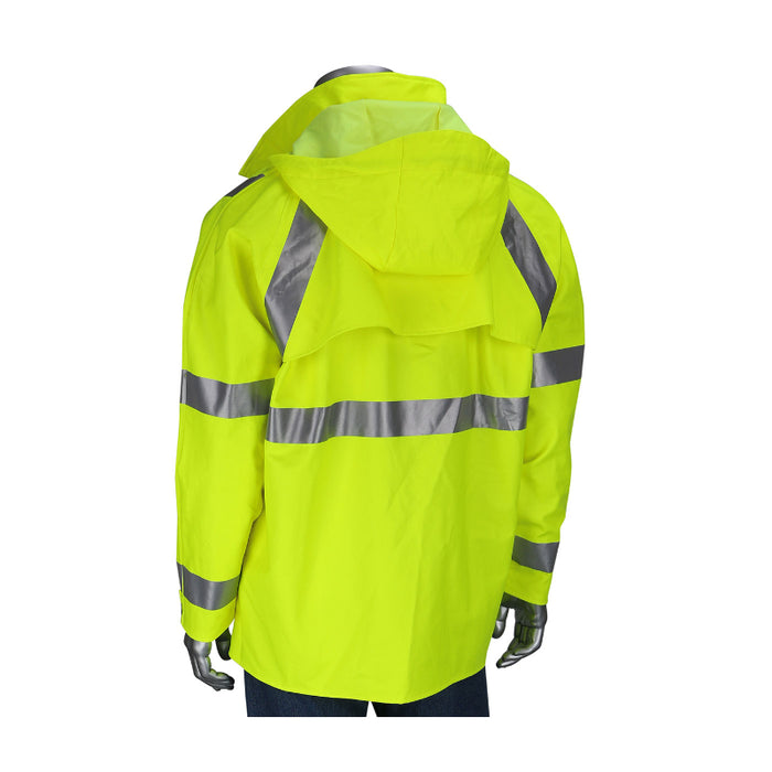PIP® Hi Vis Heavy Duty Waterproof Breathable Jacket - ANSI Class 3 Type R - 355-2500AR