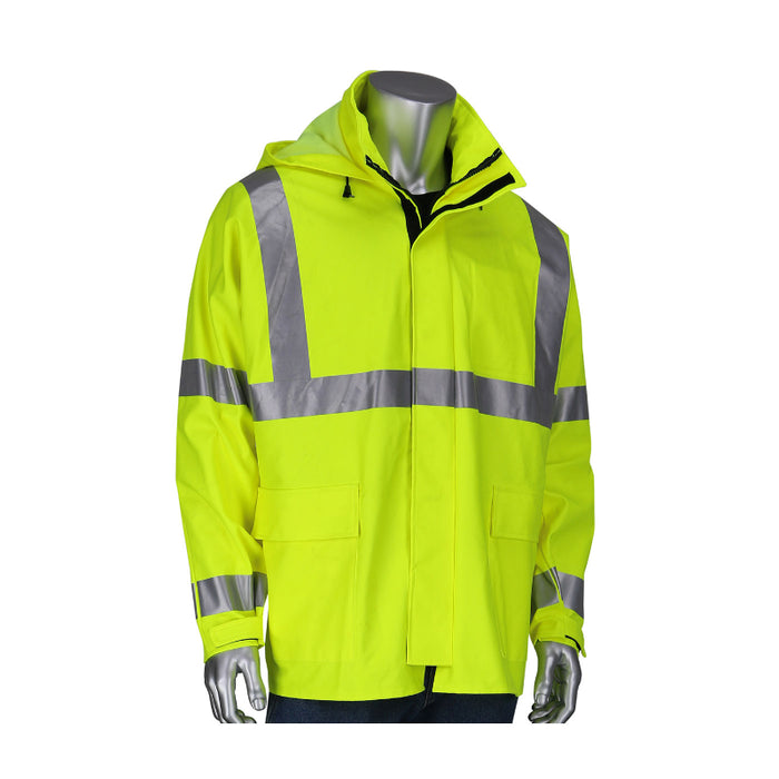 PIP® Hi Vis Heavy Duty Waterproof Breathable Jacket - ANSI Class 3 Type R - 355-2500AR